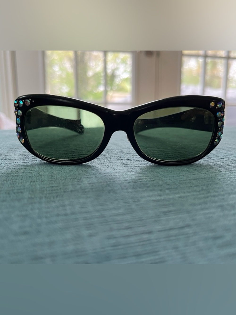 SWANK vintage aurora borealis bling crystal sunglasses